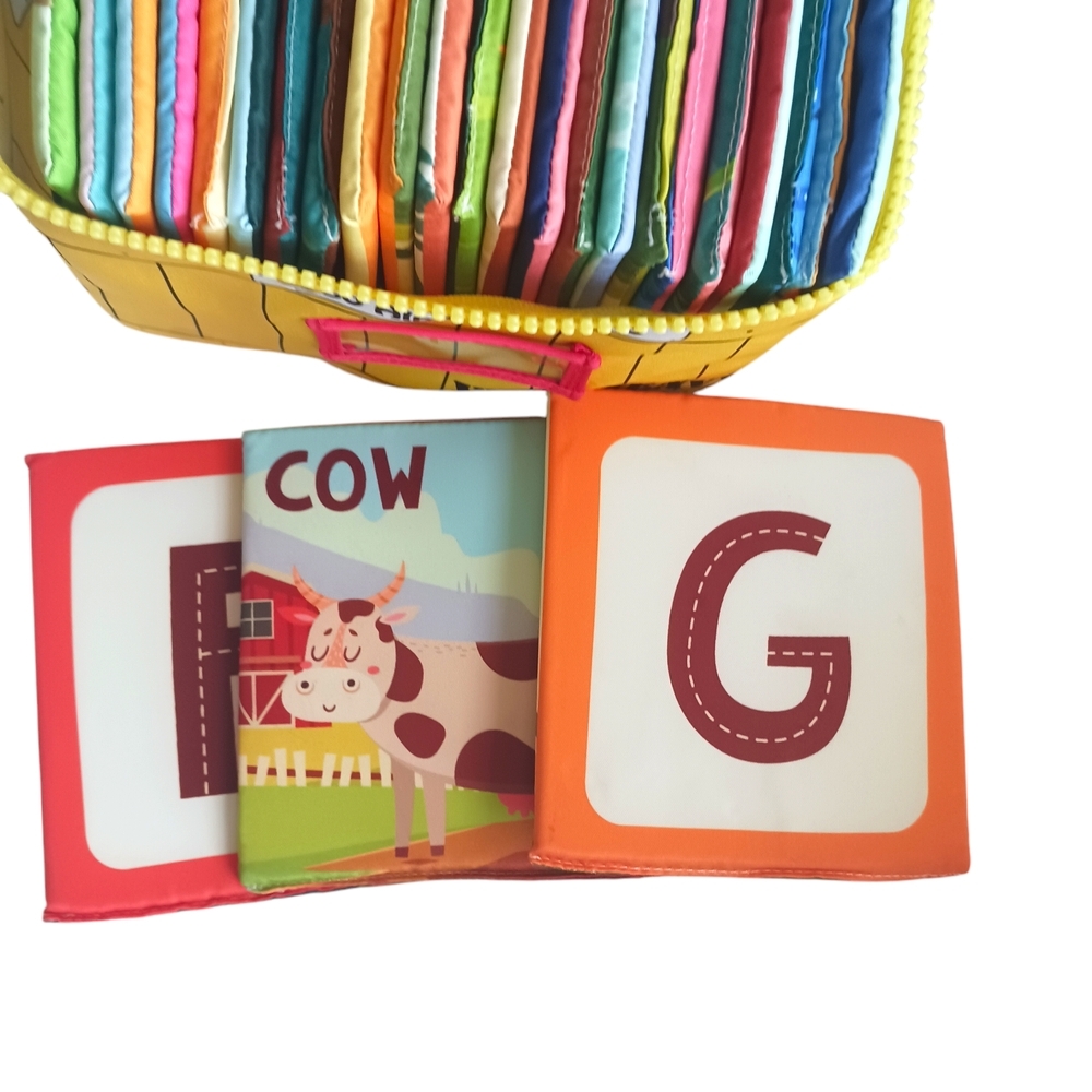 Zoo Alphabet Cards Set Kids Toys Learning Baby Nursery Homeschool Travel - Picture 5 of 6